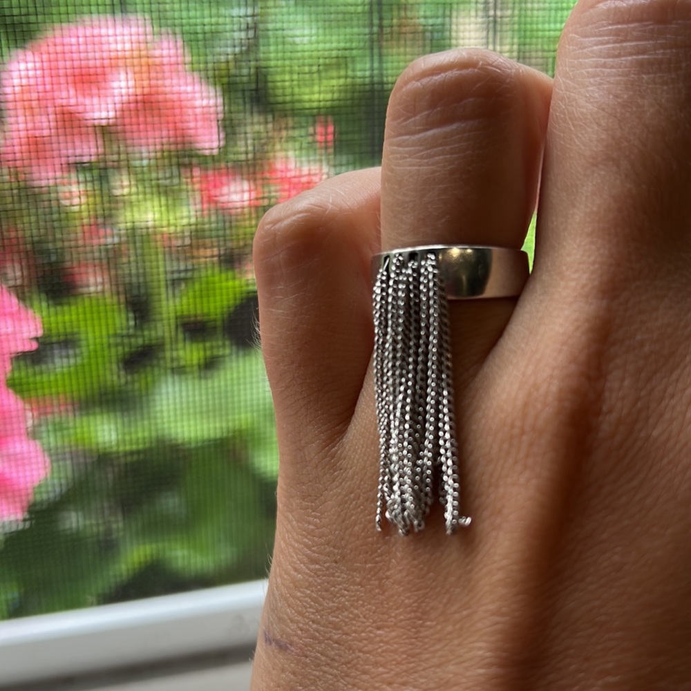 Silver stylist ring, new